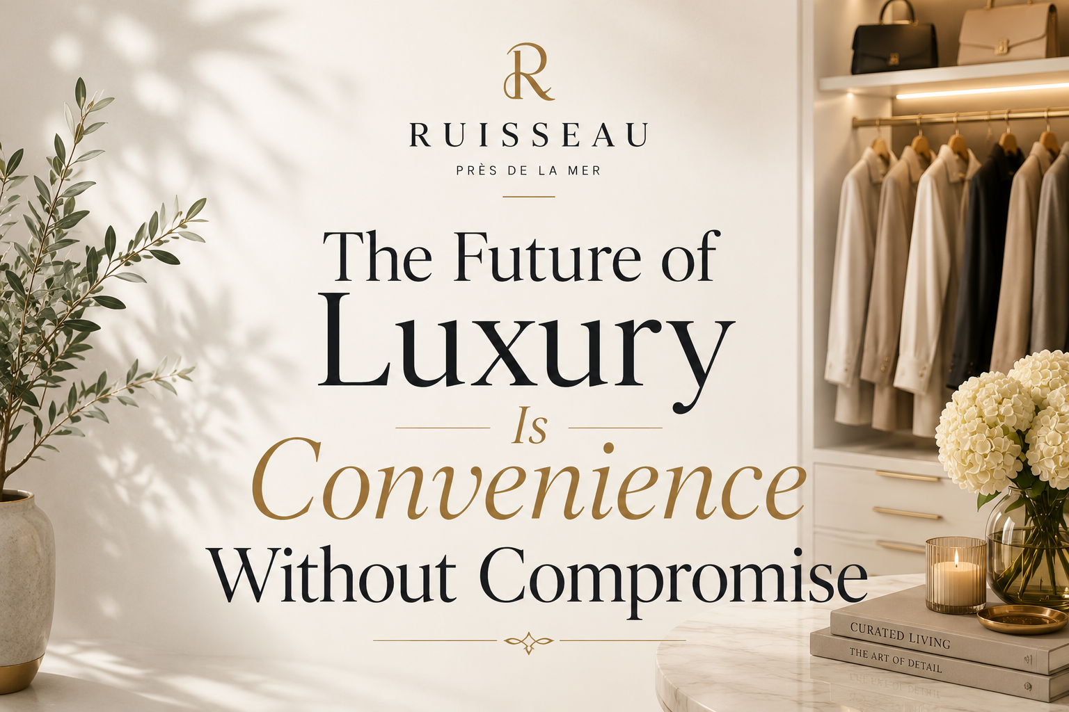 The Future of Luxury Is Convenience Without Compromise in a serene Ruisseau wardrobe setting